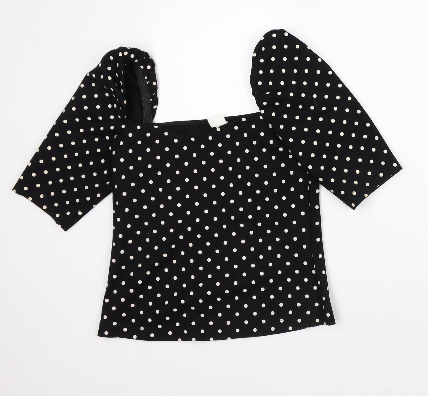 Womens UK Size S H&M Black Basic Blouse