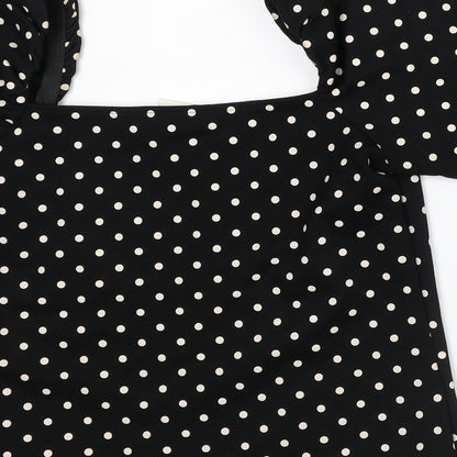 Womens UK Size S H&M Black Basic Blouse