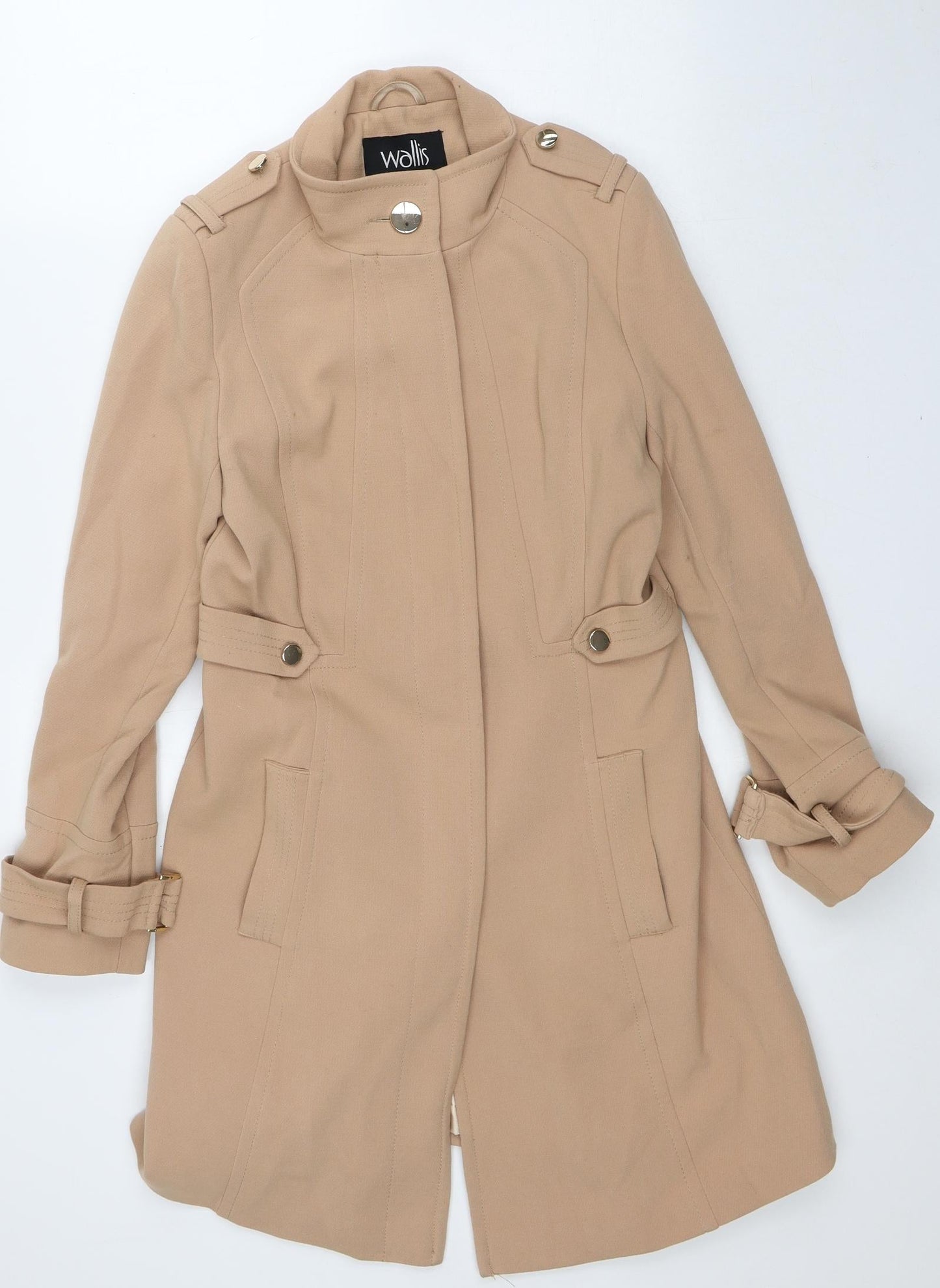 Womens UK Size 8 Wallis Beige Overcoat