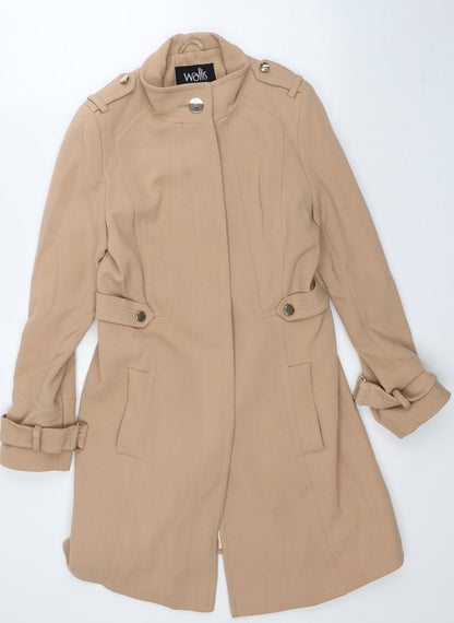 Womens UK Size 8 Wallis Beige Overcoat