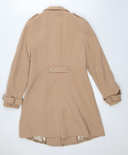 Womens UK Size 8 Wallis Beige Overcoat