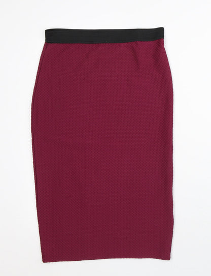 Internationale Womens Pink Polyester Straight & Pencil Skirt Size 12