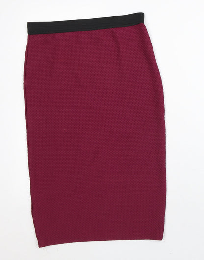 Internationale Womens Pink Polyester Straight & Pencil Skirt Size 12