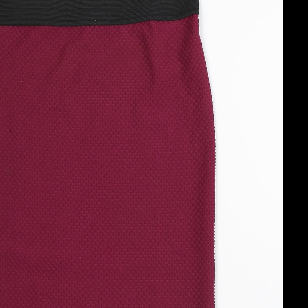 Internationale Womens Pink Polyester Straight & Pencil Skirt Size 12