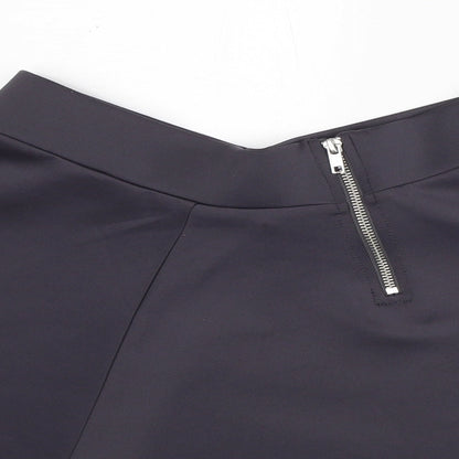 H&M Womens Grey Floral Polyester A-Line Skirt Size 12