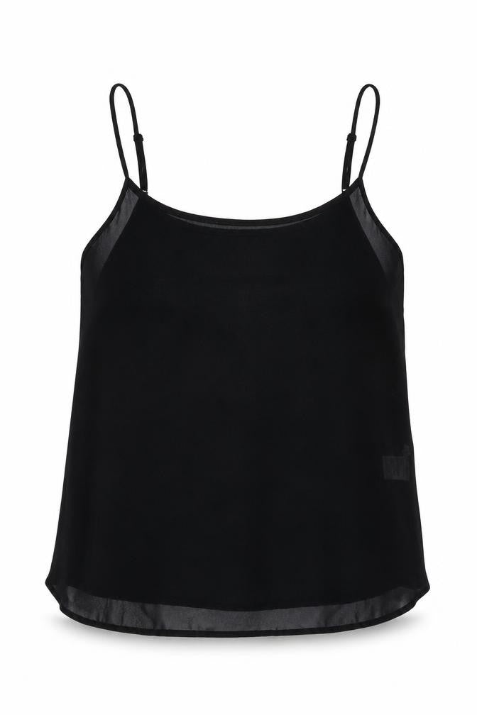 Womens UK Size 10 Paper Scissors Black Basic Tank