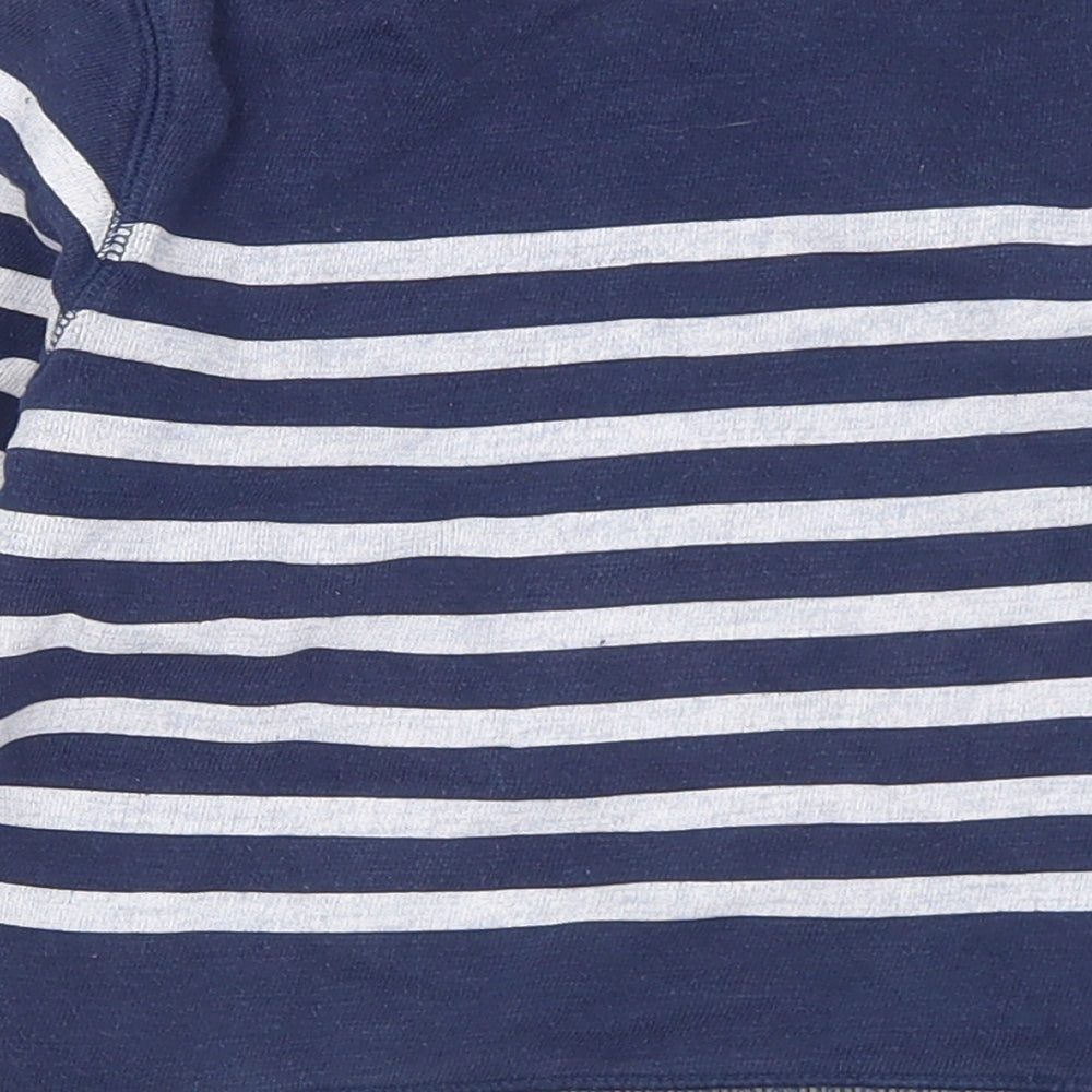 Gap Boys Multicoloured Striped Cotton Pullover Sweatshirt Size 2 Years - Sea