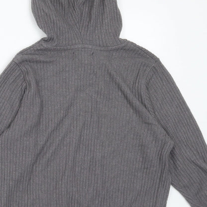 H&M Girls Grey Viscose Pullover Hoodie Size 5-6 Years