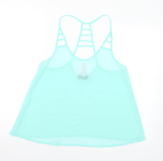 Lipsy Womens Green Polyester Camisole Blouse Size 10 Halter