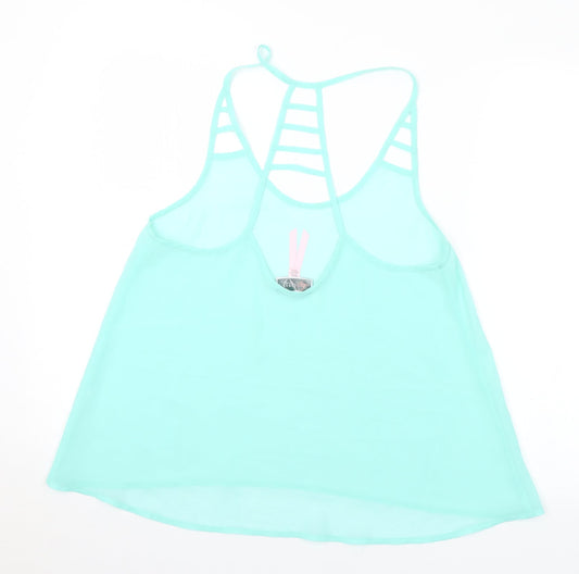 Lipsy Womens Green Polyester Camisole Blouse Size 10 Halter
