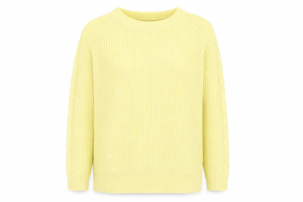 Womens UK Size L b.young Yellow Pullover Jumper