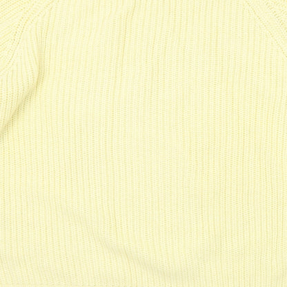 b.young Womens Yellow Round Neck Acrylic Pullover Jumper Size L