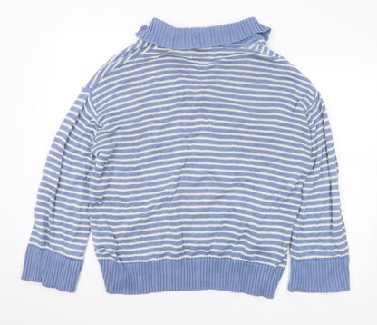 Womens UK Size L Gallery Blue Pullover Jumper