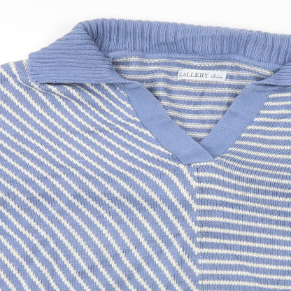 Womens UK Size L Gallery Blue Pullover Jumper