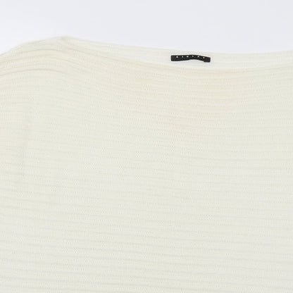 Womens UK Size L Sisley White Pullover Jumper