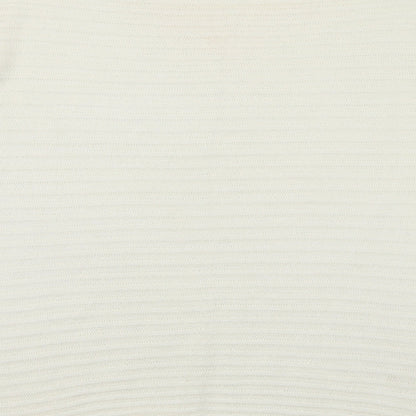 Womens UK Size L Sisley White Pullover Jumper