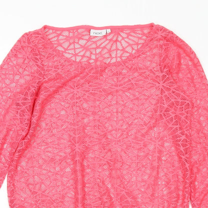 Womens UK Size 8 NEXT Pink Shrug Jumper