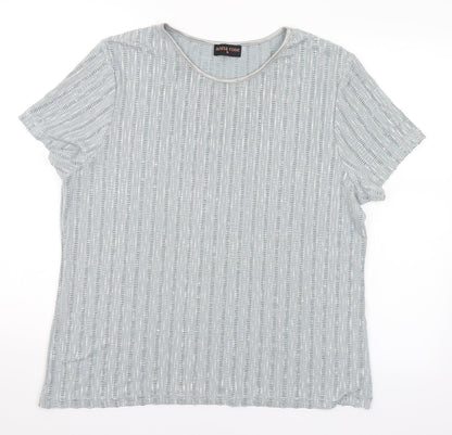 Womens UK Size L Anna Rose Grey Basic Blouse