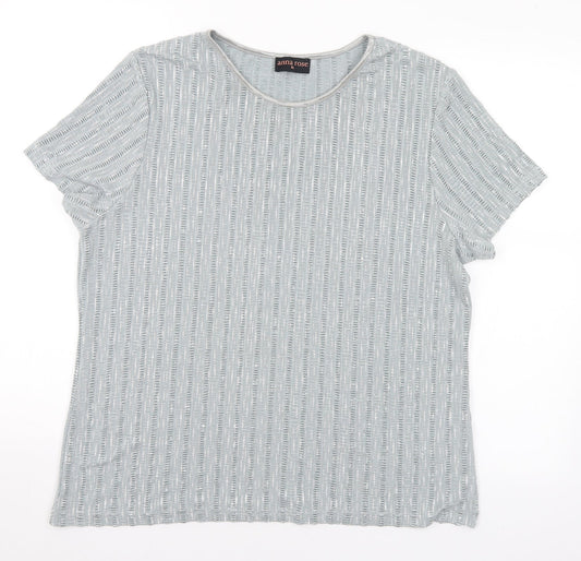 Womens UK Size L Anna Rose Grey Basic Blouse