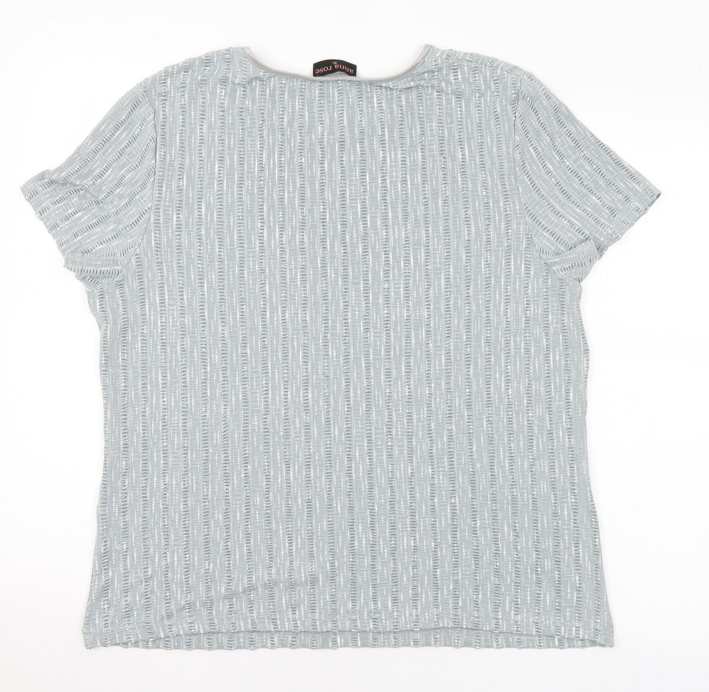 Womens UK Size L Anna Rose Grey Basic Blouse