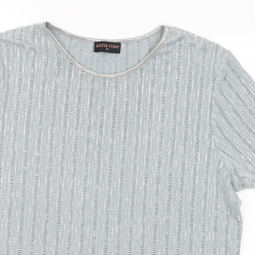 Womens UK Size L Anna Rose Grey Basic Blouse