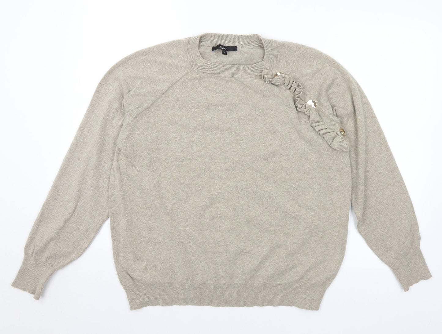 Womens UK Size 14 NEXT Grey Pullover Jumper