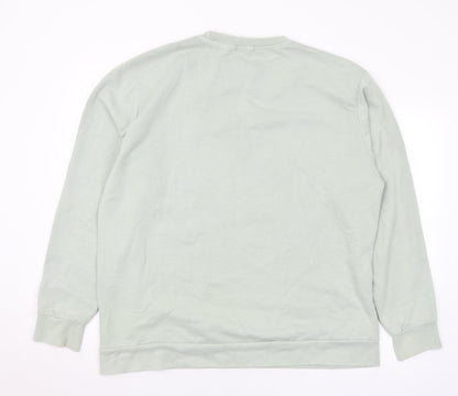 Nasty Gal Womens Green Polyester Pullover Sweatshirt Size M - Good Energy
