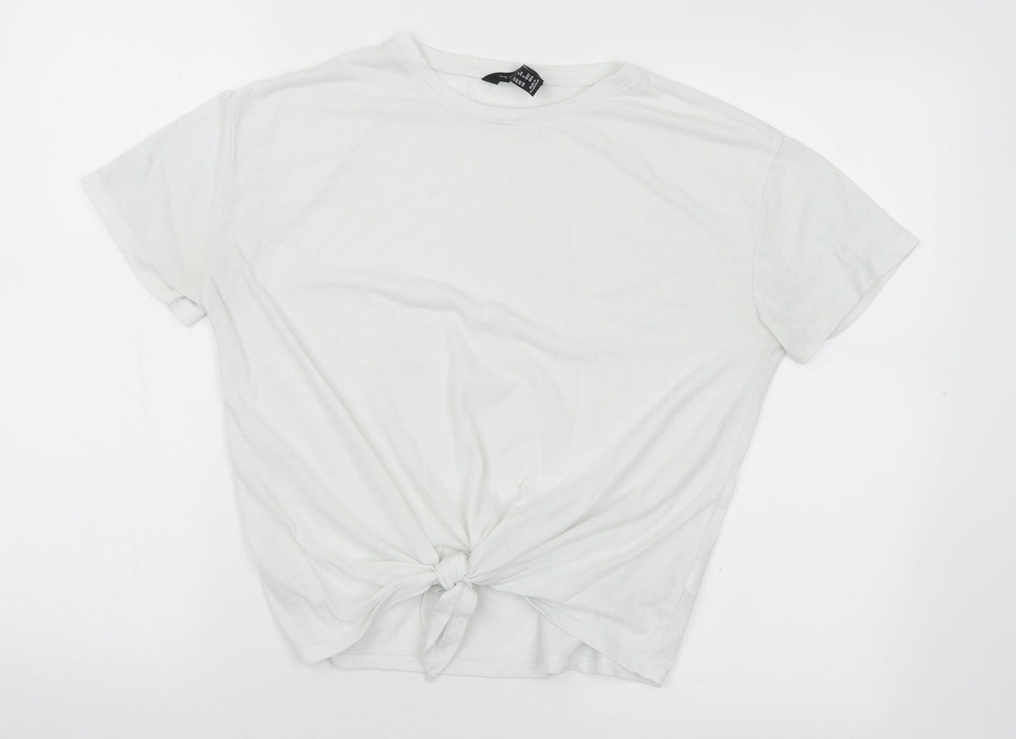 Womens UK Size 6 New Look White Basic T-Shirt