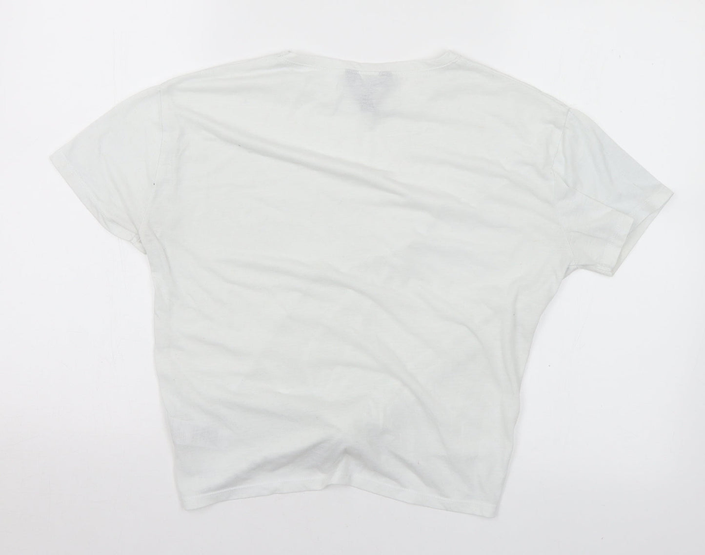 Womens UK Size 6 New Look White Basic T-Shirt