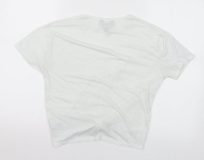 Womens UK Size 6 New Look White Basic T-Shirt