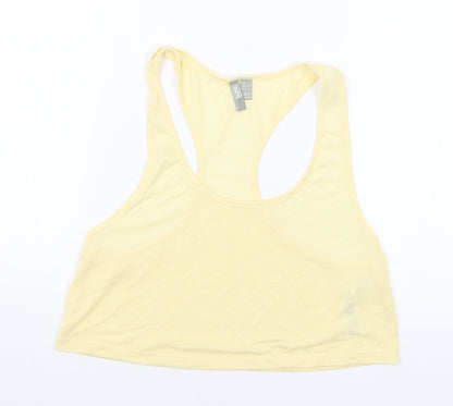 Womens UK Size 6 ASOS Yellow Cropped Tank