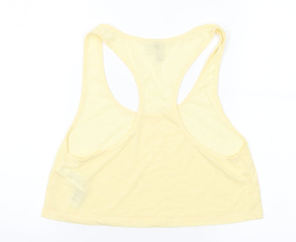 Womens UK Size 6 ASOS Yellow Cropped Tank