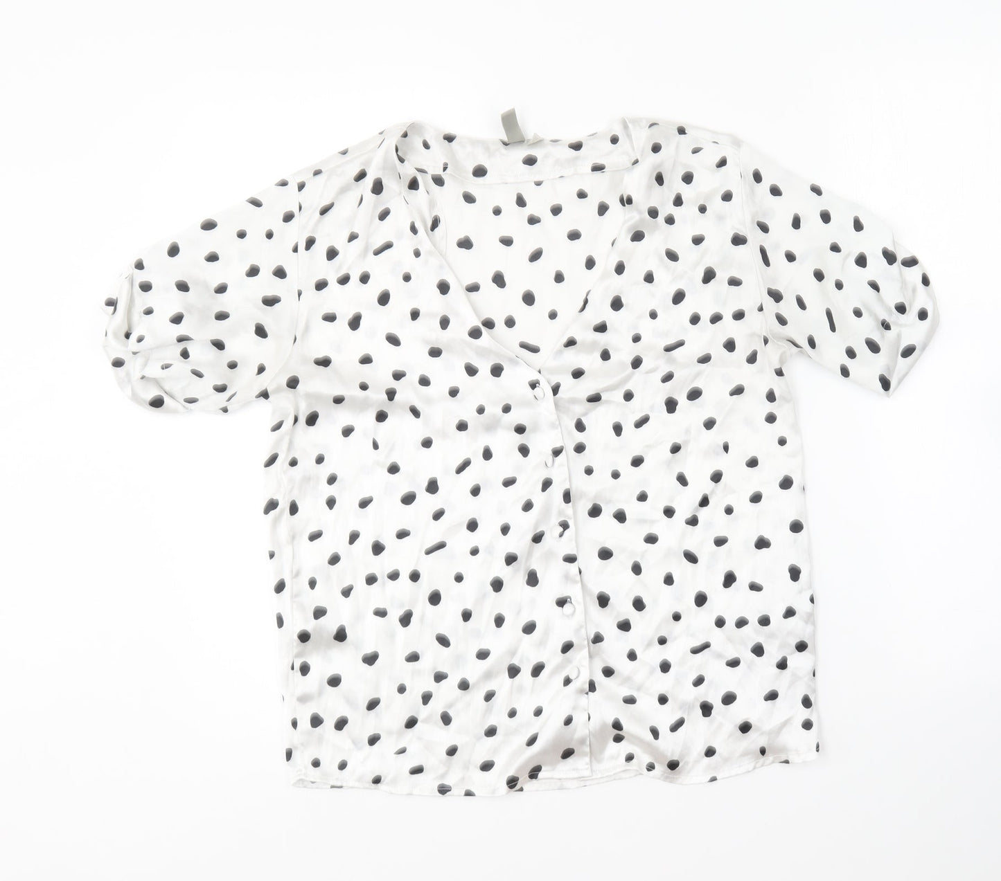 Womens UK Size 6 ASOS White Basic Button-Up