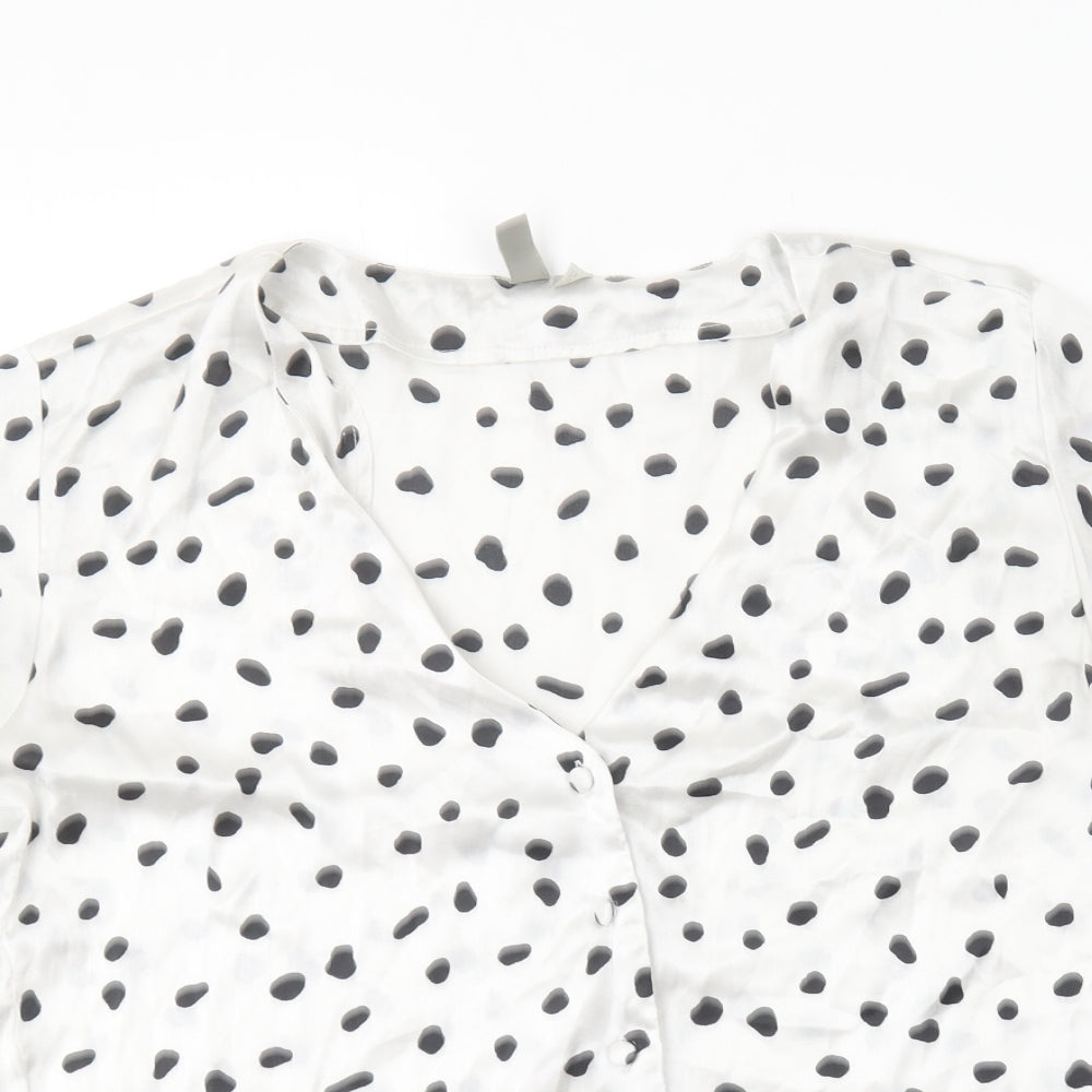 Womens UK Size 6 ASOS White Basic Button-Up