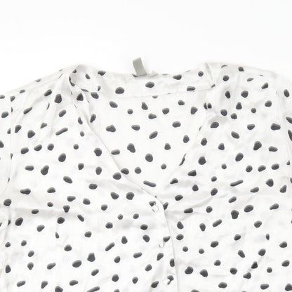 Womens UK Size 6 ASOS White Basic Button-Up