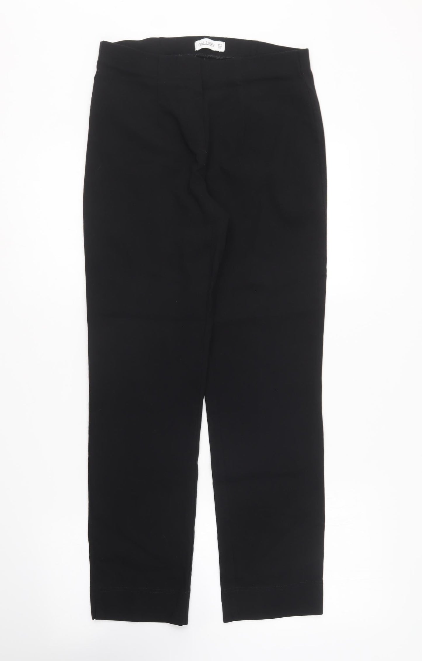 Womens UK Size 12 Gallery Regular Fit Carrot Black Trousers