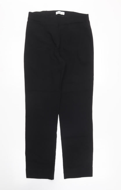 Womens UK Size 12 Gallery Regular Fit Carrot Black Trousers