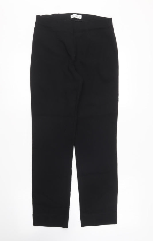 Womens UK Size 12 Gallery Regular Fit Carrot Black Trousers