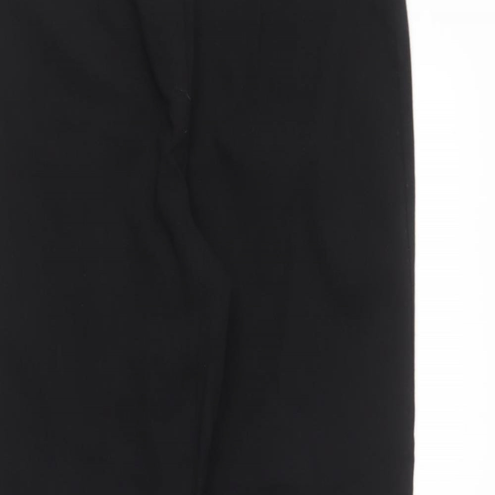 Womens UK Size 12 Gallery Regular Fit Carrot Black Trousers