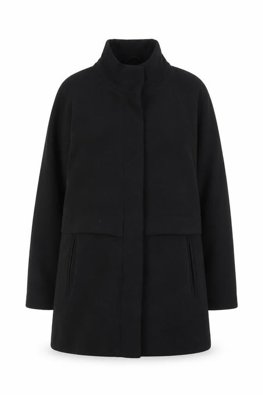 Mango Womens Black Overcoat Coat Size XS