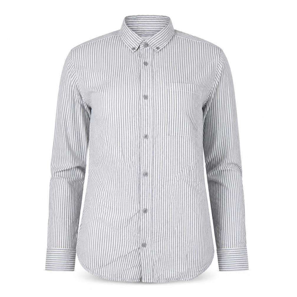 Womens UK Size S Linea Blue Jersey Button-Up