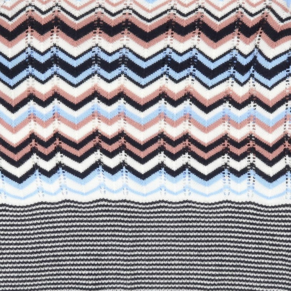 Gallery Womens Multicoloured Round Neck Geometric Acrylic Pullover Jumper Size M