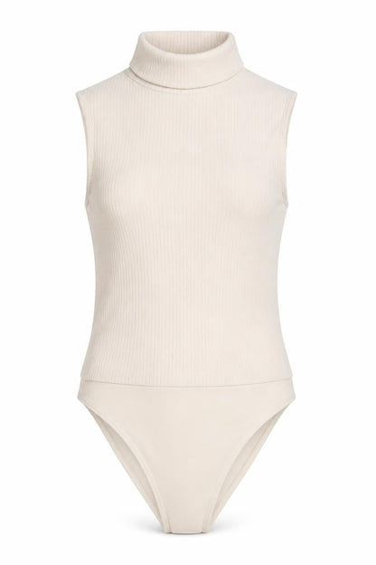 River Island Womens Beige Polyester Bodysuit One-Piece Size 10 Snap