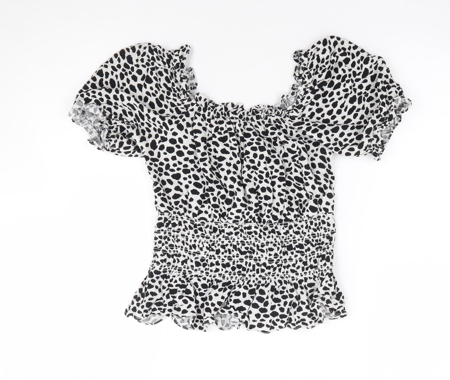 Womens UK Size 10 New Look Ivory Jersey T-Shirt
