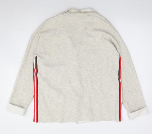 FRANK WALDER Womens Beige Jacket Size 14 Snap