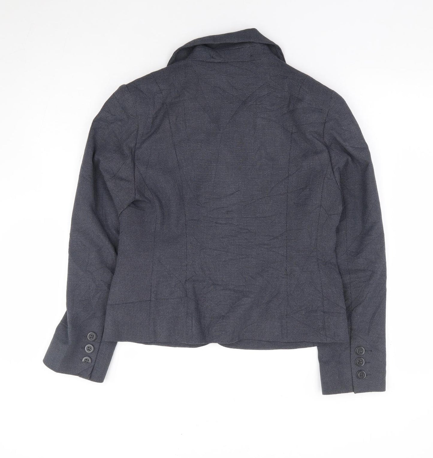 NEXT Womens Blue Flecked Polyester Jacket Suit Jacket Size 12