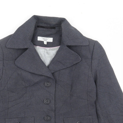 NEXT Womens Blue Flecked Polyester Jacket Suit Jacket Size 12