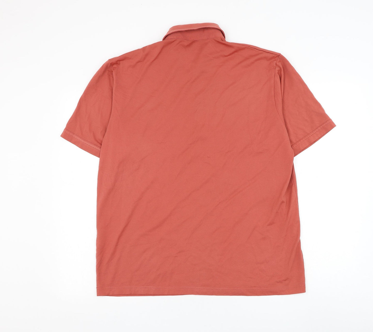 Gabucci Mens Red Cotton Polo Size L Collared Pullover