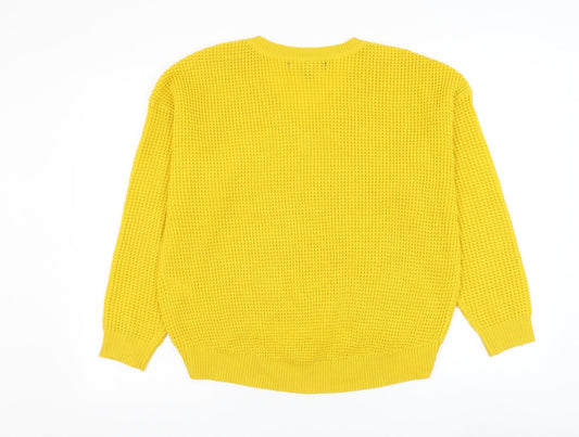Womens UK Size S Vera Moda Yellow Pullover Jumper