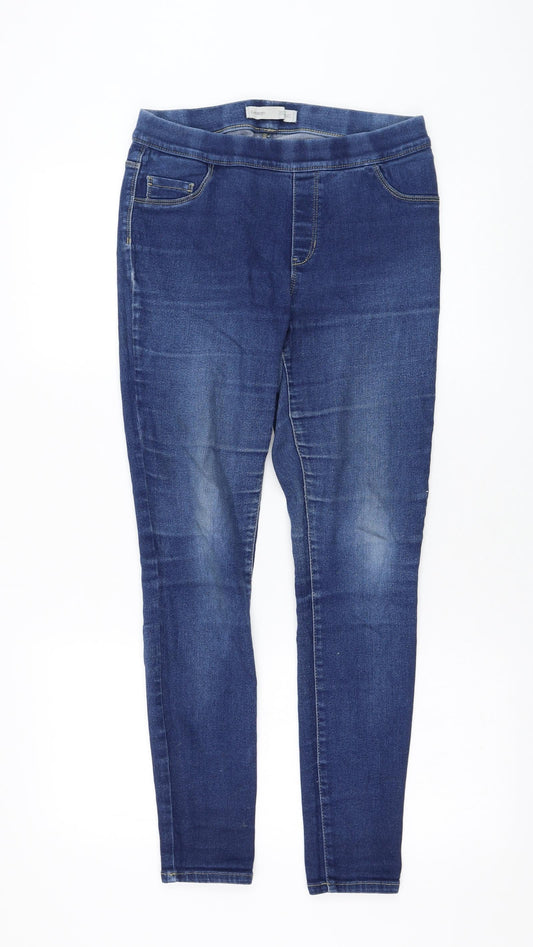 George Womens Blue Cotton Jegging Jeans Size 10 L28 in Regular